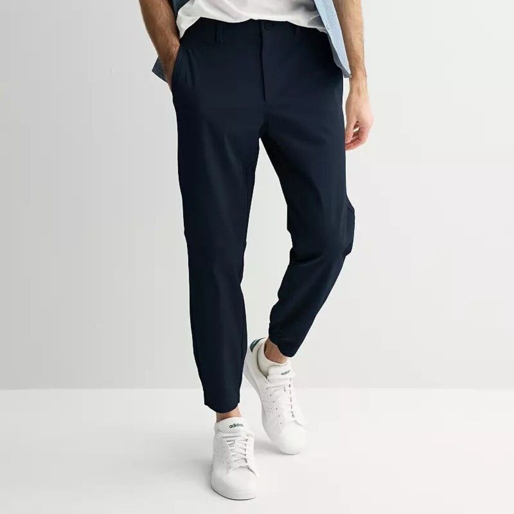 FLX Premium Hybrid Jogger Pants Mens M Navy Blue 4 Way Stretch NEW